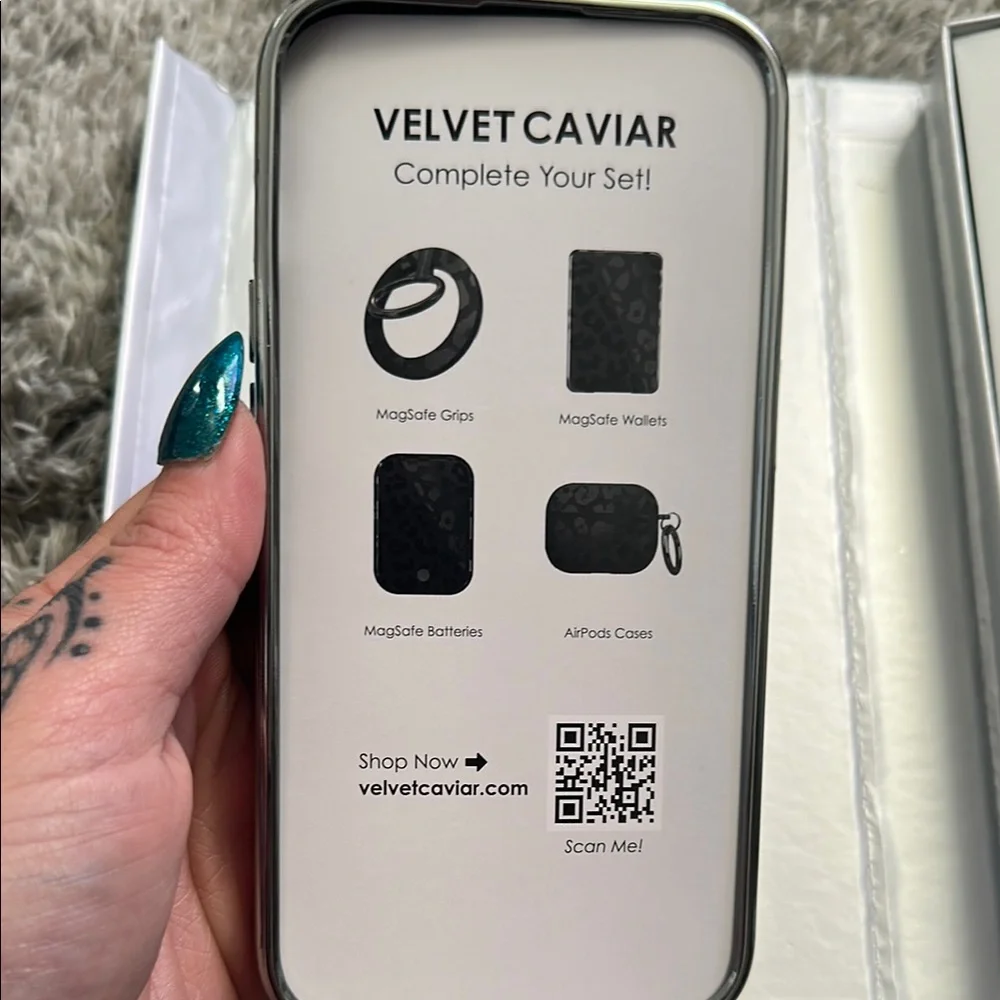 Velvet Caviar Silver Caviar Crystal iPhone 14 Pro Case with Textured Grip